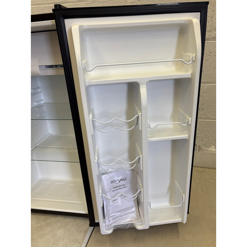 Whirlpool 3.3cu ft Mini Refrigerator Reversible Door Adjustable Thermostat Black