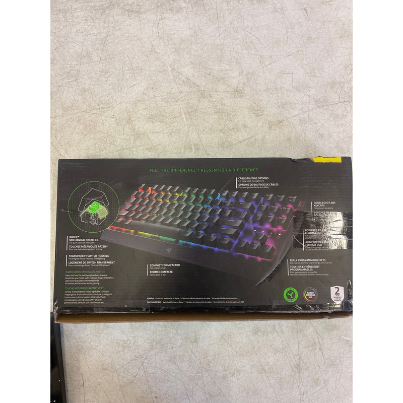 Razer - BlackWidow V3 TKL Wired Gaming Keyboard Mechanical Green Clicky Tactile