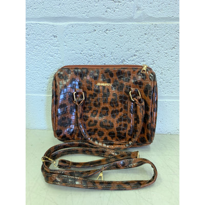 Jingpin Women's Handbag and Purse 6Pcs Set, Tote Bags, Leather, Leopard Print