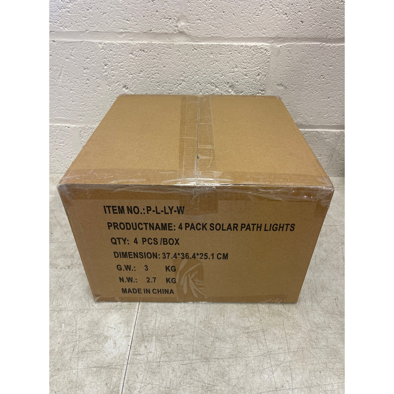 4-Pack Gigalumi LED Solar Bronze Path Lights, Brown, Aluminum, Weatherproof