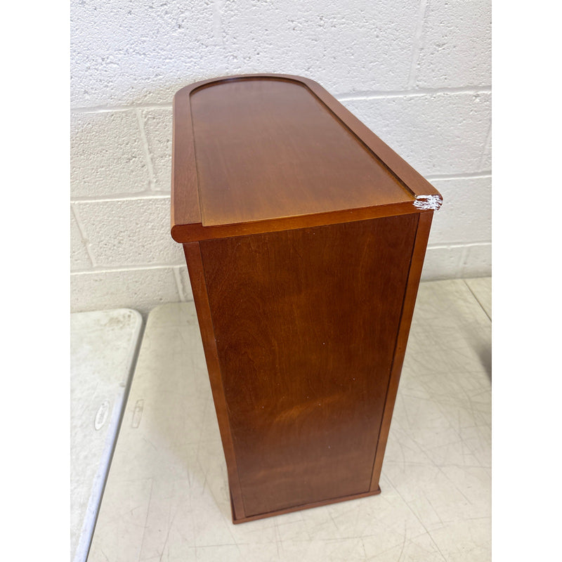 Tribesigns Wood End Table Narrow Side Table Nightstand w 2 Drawers Brown DETAILS