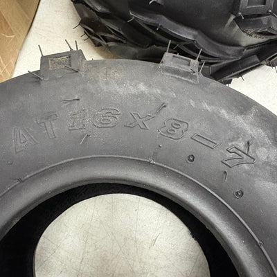 2-PACK Million Parts 16x8-7 ATV Tires Go-Kart Mini Bike Tires 4Ply Tubeless