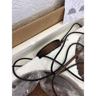 Detroit 34.25" 2-Light Dome Pendant Light Industrial Gold Hammered- Brown