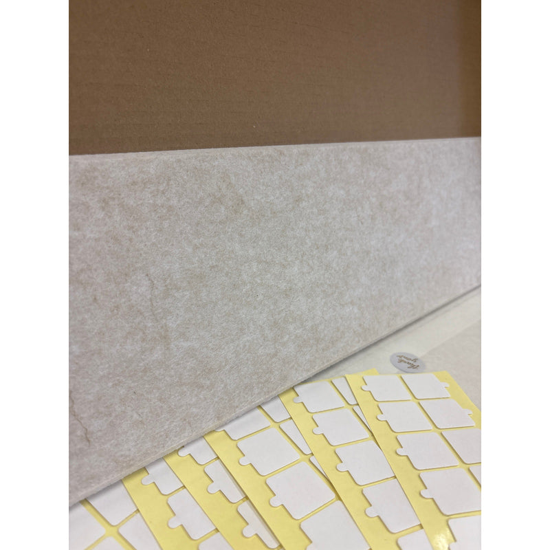 DECORITA Shiplap Felt Wall Panels 23-SqFt Interior Wall Decor, White/Tan 24pcs