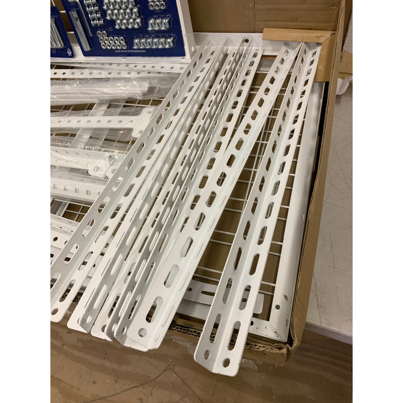 FLEXIMOUNTS Overhead Garage Ceiling Hanging Storage Rack, 3ftx8ft WHITE GR38W