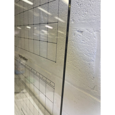 Guardmate YEAR Calendar Acrylic Dry-Erase Board 28" x 40" Wall-Mount w Markers