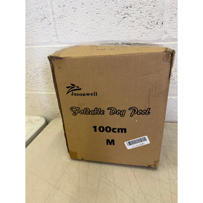 Jasonwell Foldable Dog & Pet Bath / Pool, 39.5", Blue, PVC material, Easy Drain