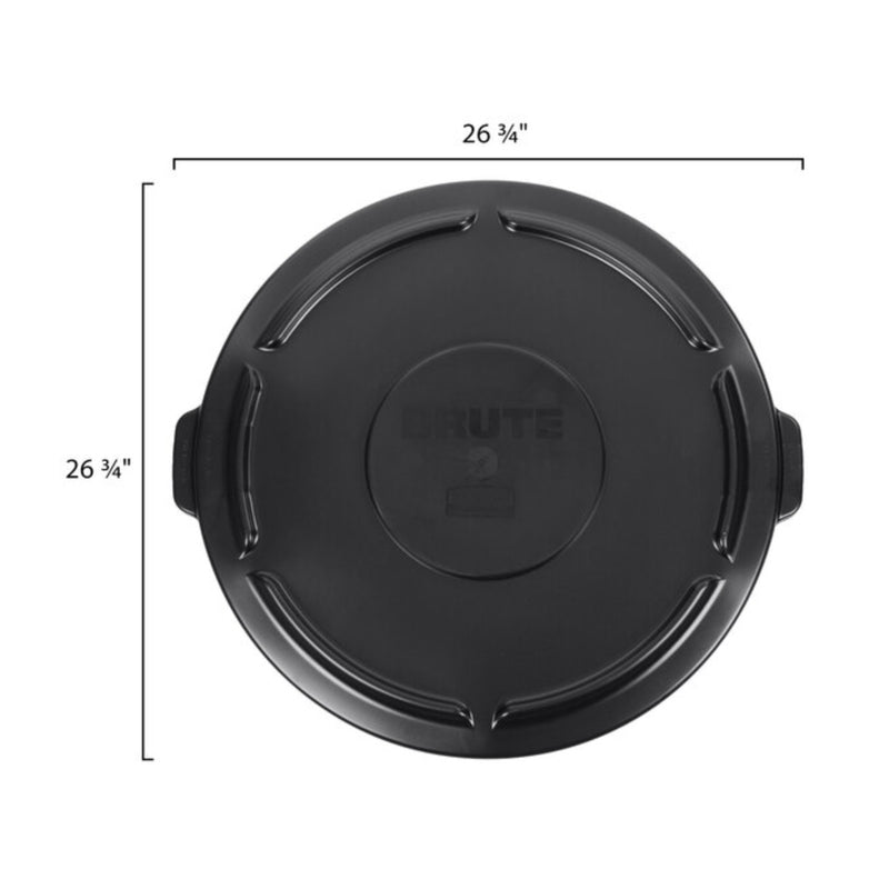 Rubbermaid Commercial 55 Gallon Brute Executive Trash Can Lid - Black