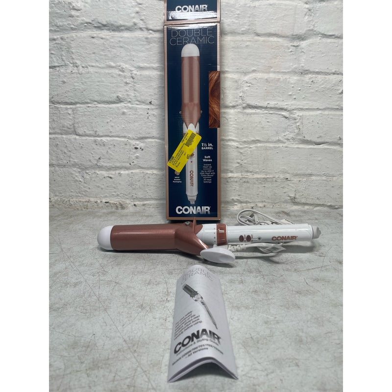 Conair Double Ceramic 1 1/2-Inch Curling Iron 1 ½" Barrel, 375 Degrees, Auto Off