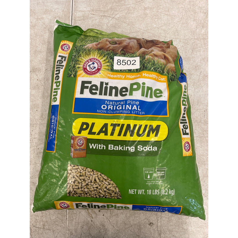 Feline Pine Platinum Non-Clumping Cat Litter Lightweight Unscented - 18lb.