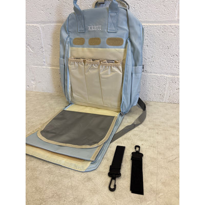 Kehul 20L Diaper Bag, Baby Bag for Travel, Backpack w Zippers Nursing Bag, Teal