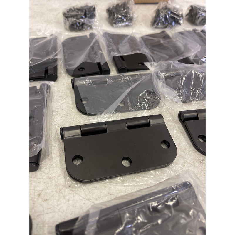 SET-OF-24 Everbilt 3-1/2"x5/8" Radius Dark Oil-Rubbed Bronze Door Hinges