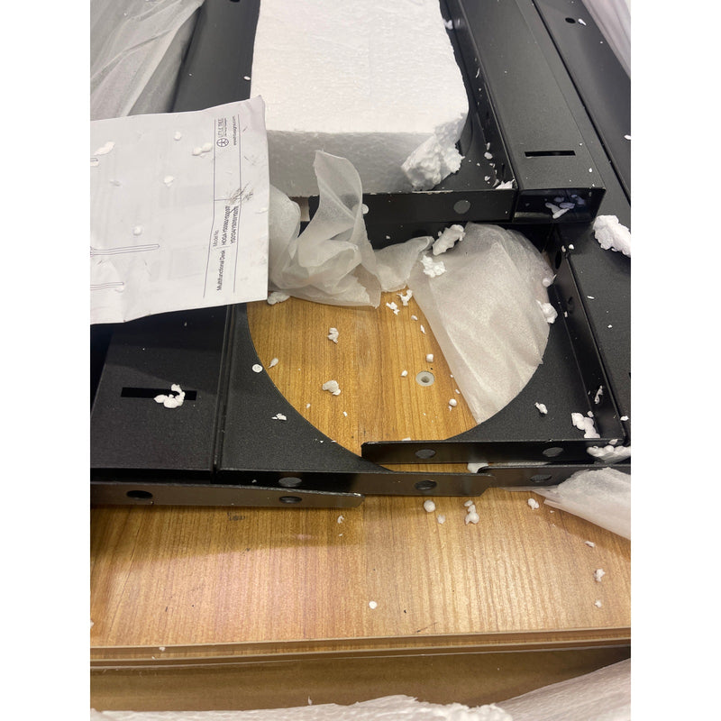 Tribesigns Rectangle Dining Table 78" x 28" Kitchen Table 6-8 People Tan/Black