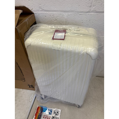 ROAMING 26" Checked Luggage Expandable Spinner Wheels TSA Lock Cup Holder Yellow