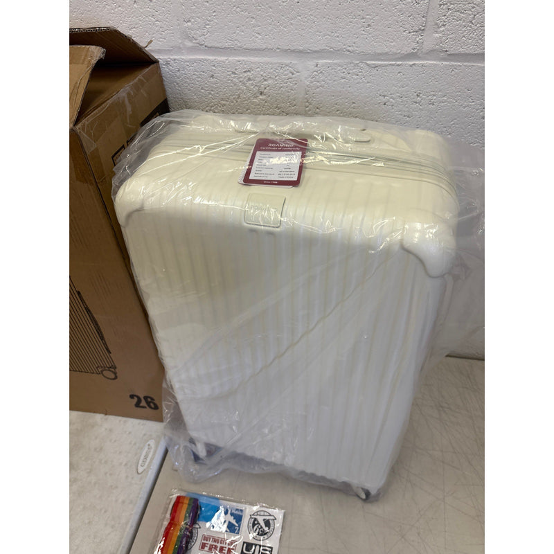 ROAMING 26" Checked Luggage Expandable Spinner Wheels TSA Lock Cup Holder Yellow