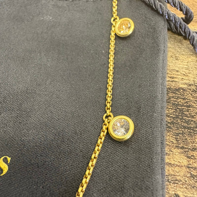 Julie Vos Rainbow Delicate Charm Necklace, 24K Gold Plated, Champagne Radiance