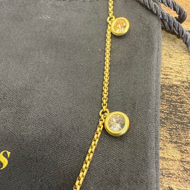 Julie Vos Rainbow Delicate Charm Necklace, 24K Gold Plated, Champagne Radiance