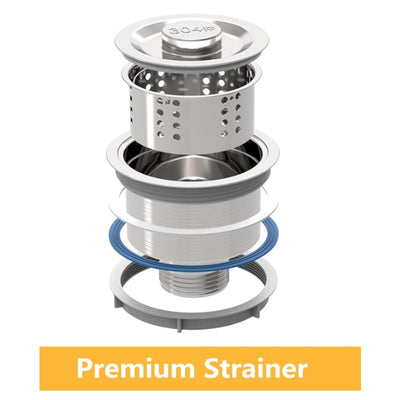 ROVSUN 3-Compartment Commercial Sink, Stainless Steel Utility Tub Sink with Legs