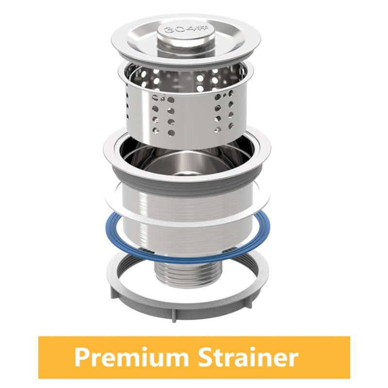 ROVSUN 3-Compartment Commercial Sink, Stainless Steel Utility Tub Sink with Legs