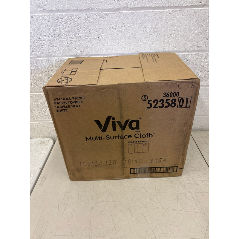 Viva Multi-Surface Cloth Paper Towels, 24 Double Rolls, 110 Sheets Per Roll