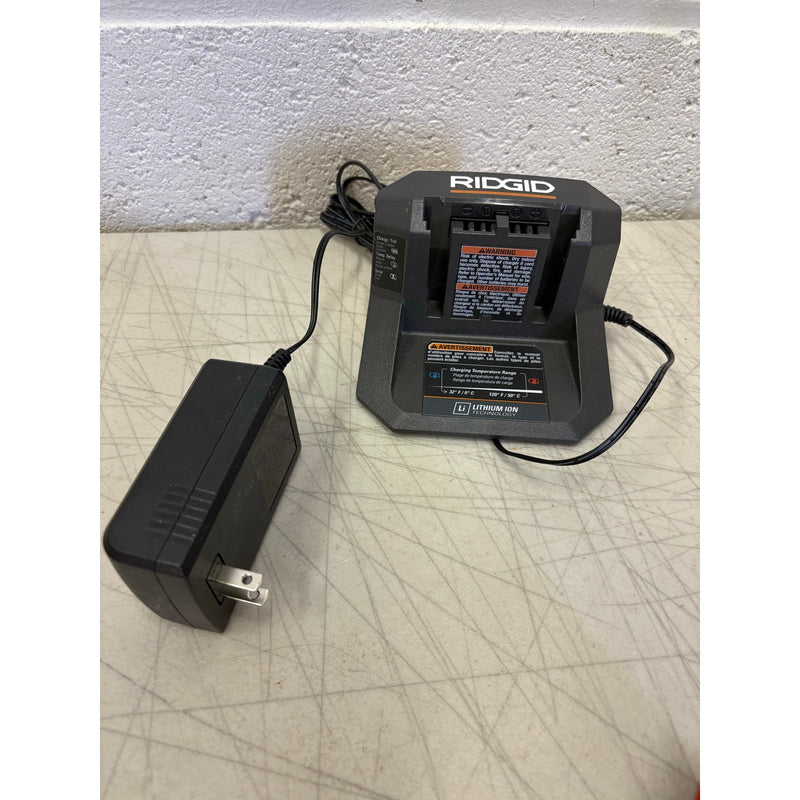 RIDGID 18V Lithium-Ion Charger, Compatible w all RIDGID 18V Tools and Batteries
