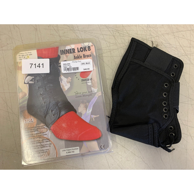 Swede-O Ankle Lok Support with Knit Tongue, Extra Large Ankle Brace Black