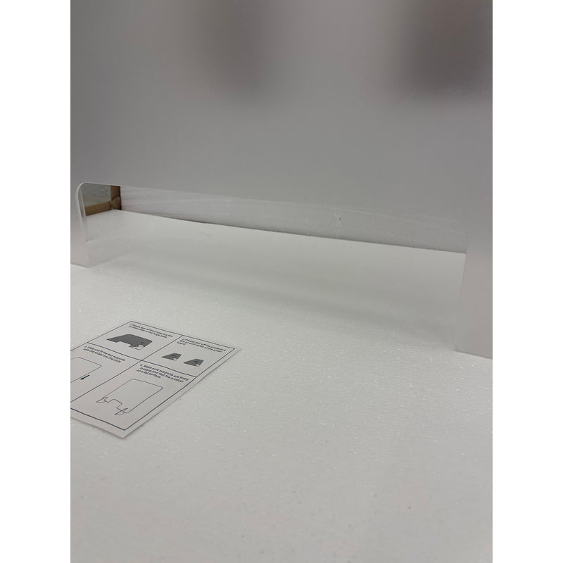 4-PACK Plexiglass Protective Shield Sneeze Guard 39" x 31" x 1/8" 12" Stand Base