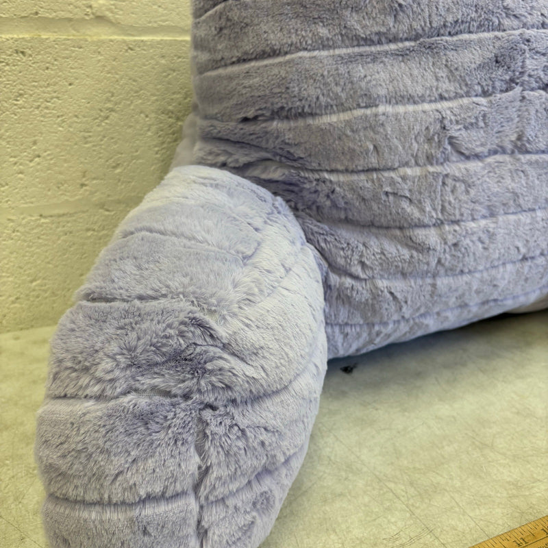 UGG Plush Backrest Pillow, 34"W x 18"H Reading Pillow Soft - Purple Fuzzy Design