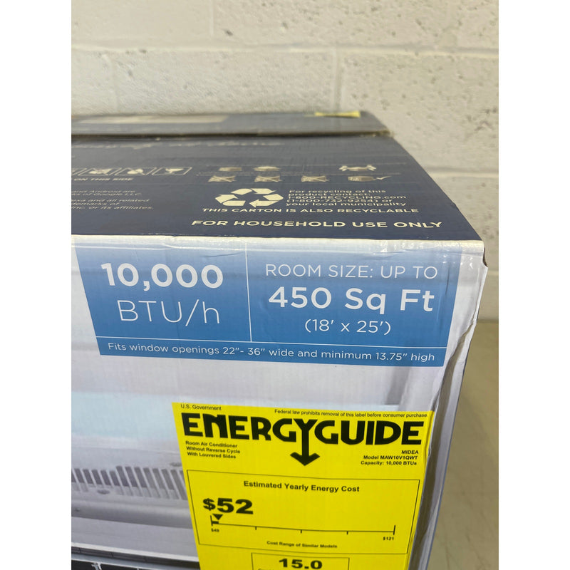 Midea 10,000 BTU Smart Inverter U-Shaped Window Air Conditioner 450 SqFt - White