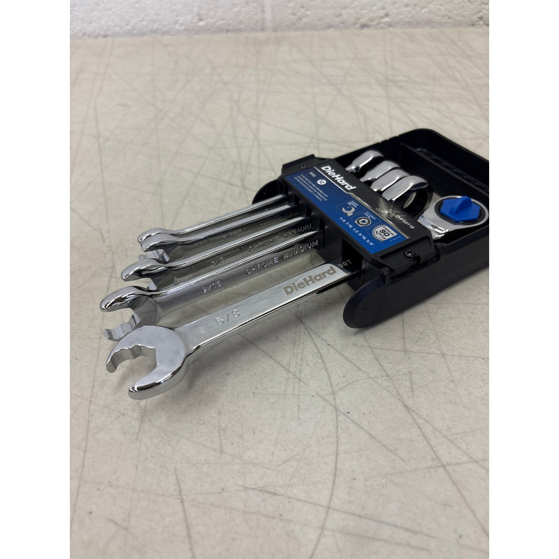 DieHard Ratcheting Wrench Set, SAE, 5-Piece, 12 Point, Hand Tools - DHP55118