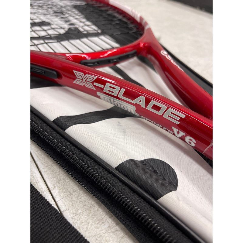Teloon Adult Recreational Tennis Rackets 27 Inch X-Blade V6 Micro Carbon - Red