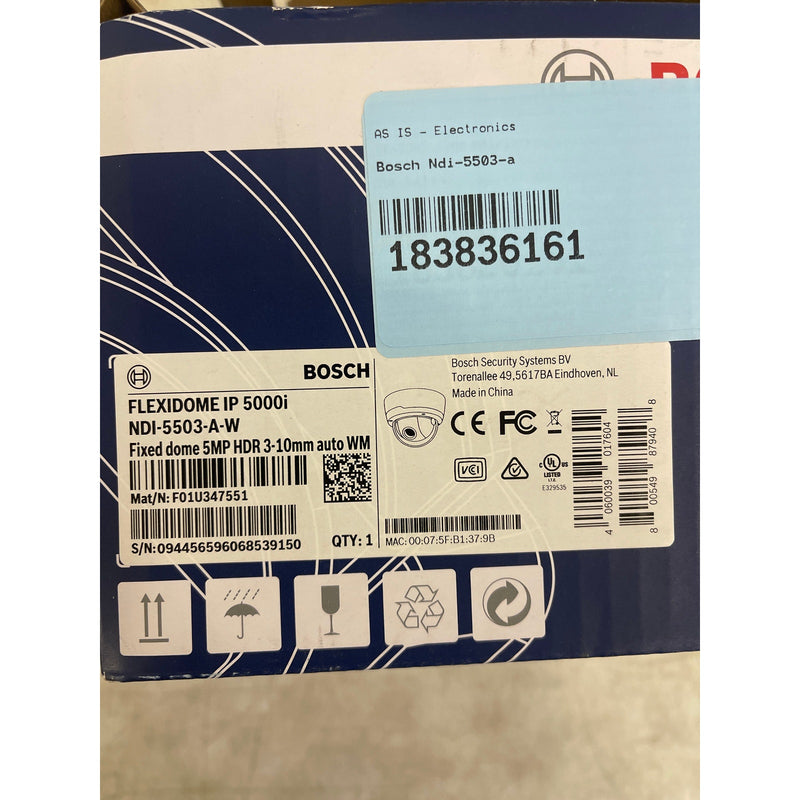 Bosch Dome Camera FLEXIDOME IP 5000i 5MP HDR 3-10mm AVF H.265