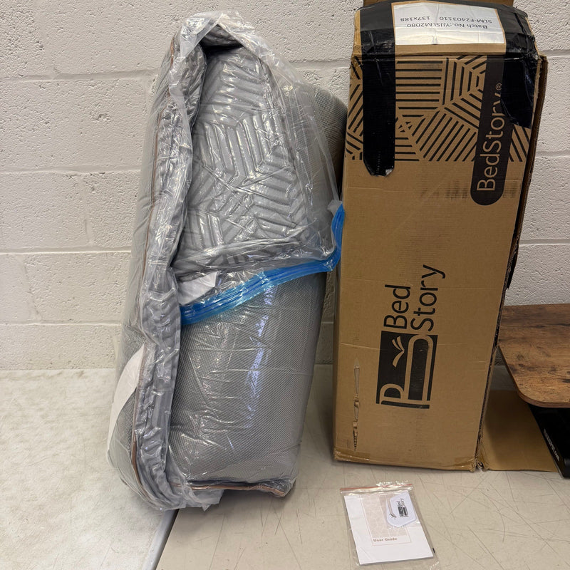 BedStory Firm Mattress Topper (Full) 3in Memory Foam; Removable Cover - Gray