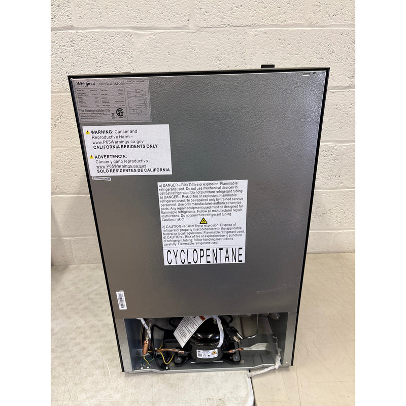 Whirlpool 4.3 cu ft Mini Refrigerator Stainless Steel 2 Shelves & Freezer 120V