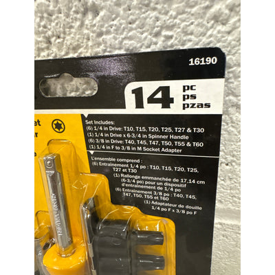 Titan 14 pc. Torx Bit Socket Set with Storage Rails, Hand Tools - 16190
