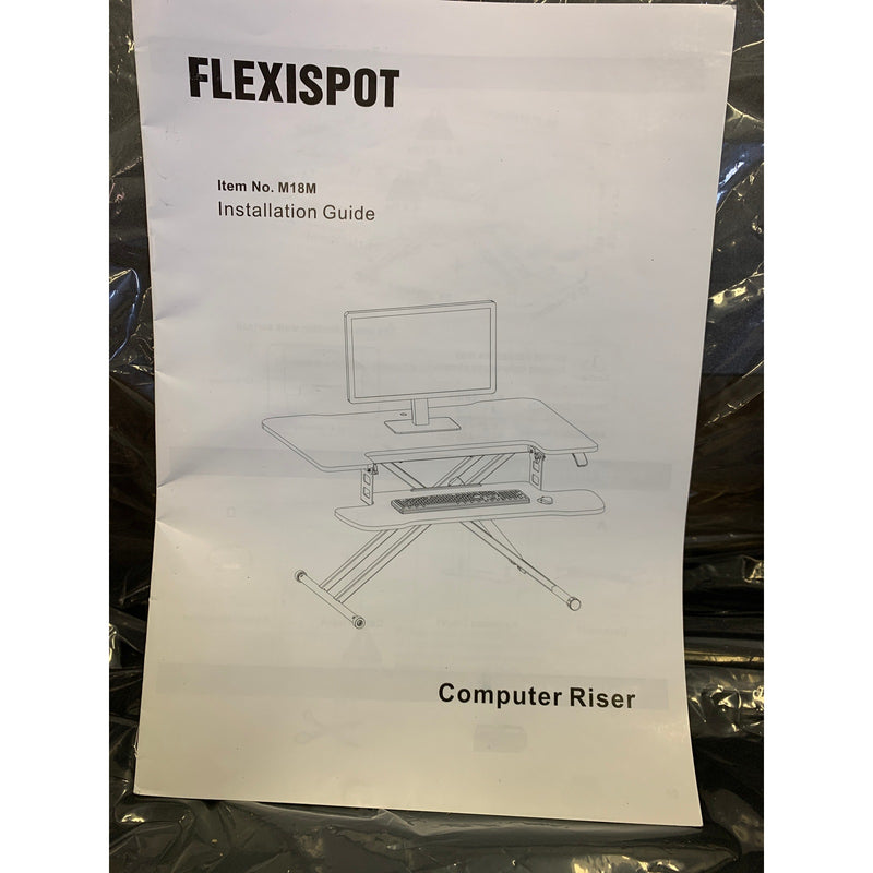 Flexispot 31" Standing Desk BLACK Office Desk w Keyboard Tray Lightweight M18MB