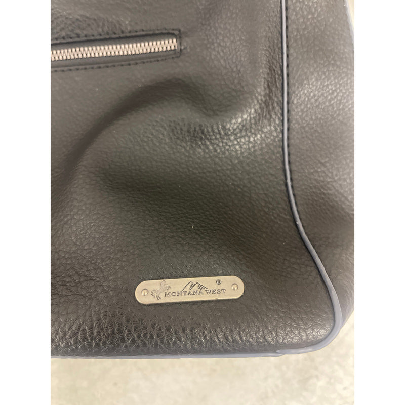 Montana West Tote Bag Leather Handbags for Women Top Handle - Black