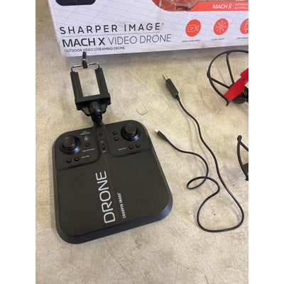 Sharper Image Drone Mach X Outdoor Video Streaming Camera 200 Ft Range - Black