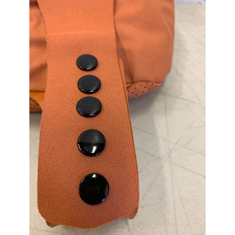 SET-OF-4 OUMANNI Universal Fit Breathable Suede Seat Covers, 2 Head Pads Orange