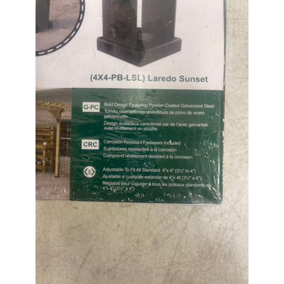 OWT Laredo Sunset Lite 4 in. x 4 in. Bulk Galvanized Steel Elevated Post Base