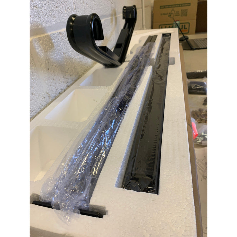 Transitional Handrail Stair Railing Fits 1-Step Iron Rail Kit - Black