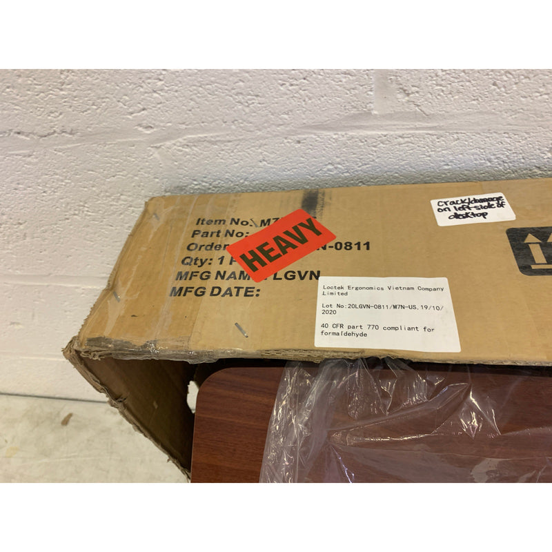 FlexiSpot Stand up Desk Converter 28" Riser Keyboard Tray Mahogany SEE DETAILS