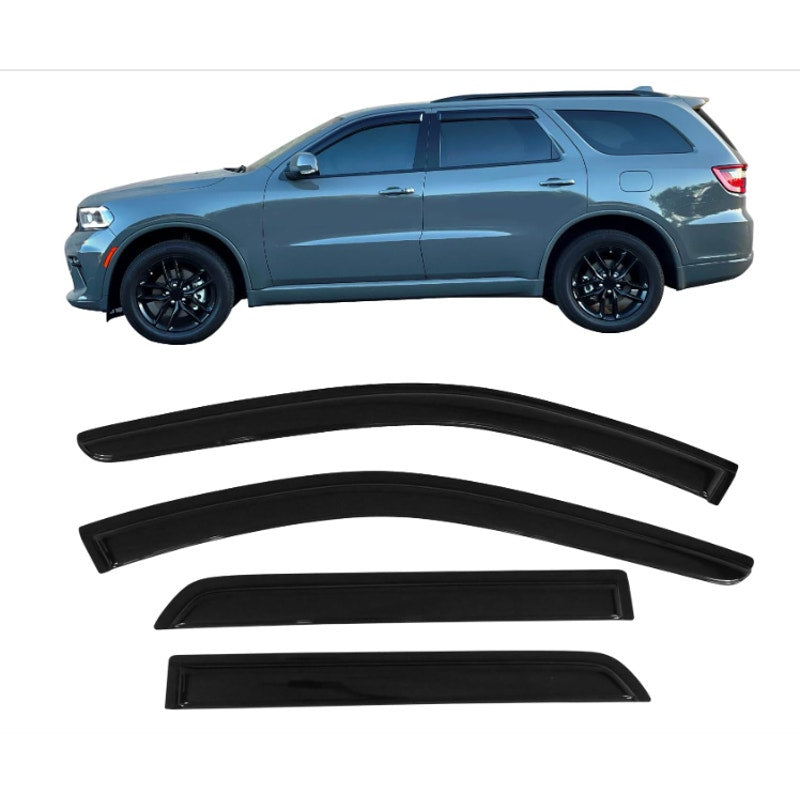 Window Visors Rain Guards Dodge Durango 2011-2016 Tape on Window Wind Deflectors