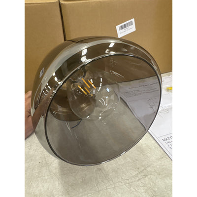 3-PACK Vcozar Glass Wall Lamp Round Base Modern Gold / Gray Wall Sconce, Smoked