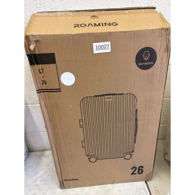 ROAMING 26" Checked Luggage Expandable Spinner Wheels TSA Lock Cup Holder Yellow