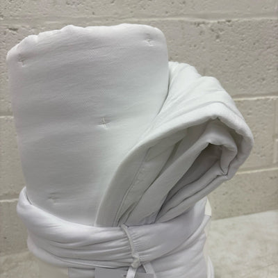 Mainstays Queen Comforter w 2 Pillow Shams Plain Design Tiny X's Stitching White