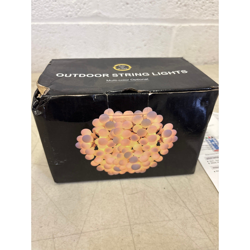 LumosGlow 55FT Solar Warm Light String Lights 100LED, 1200mAh 8 Modes IP67