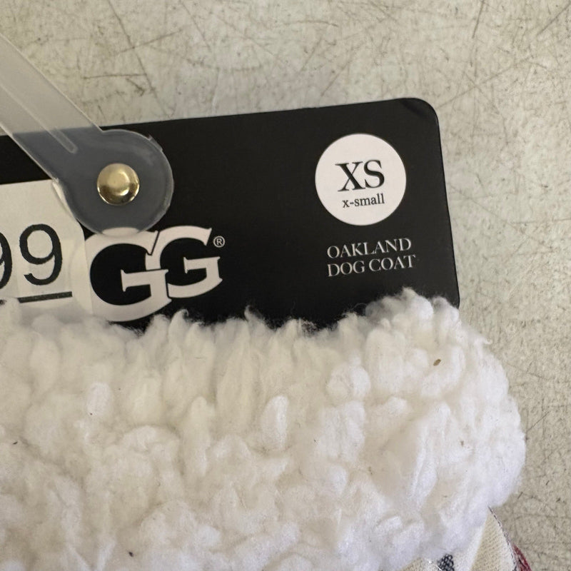 UGG for Pet Oakland Dog Coat, Dog / Cat 6-8" Collar, Red Plaid - Xtra Small