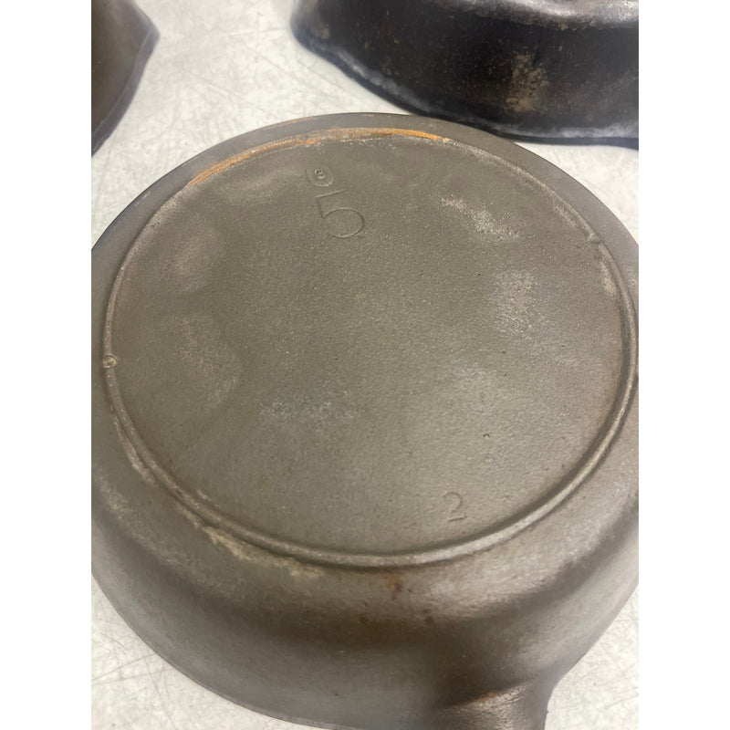 Set of 3 Cast Iron Skillets, 2 - 11" Skillets & 1 - 8.5" Skillet  for Cooking