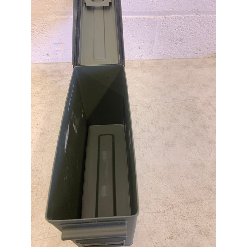 Metal Ammo Storage Box - .30 Cal Green Locking Steel Ammo Can 17 M19A1 Green